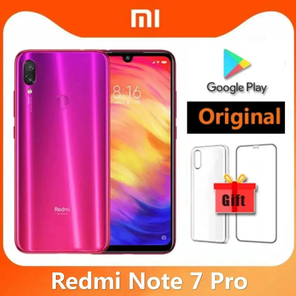 Xiaomi Redmi Note 7 PRO Original Smartphone 6GB 128GB Snapdragon 660AIE Android Mobile Phone 48.0MP+5.0MP Rear Camera cellphone