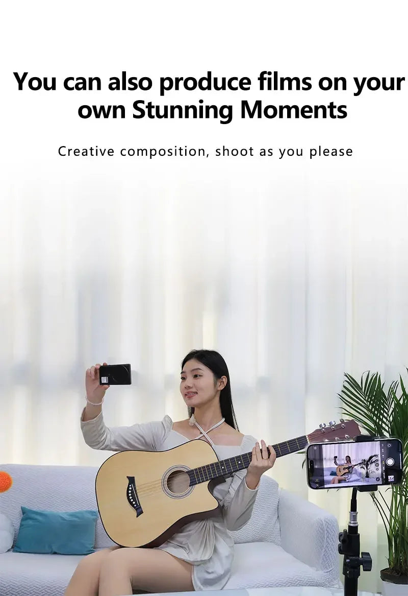 Smartphone Wireless Magnetic Monitor Screen For Smartphone Vlog Live Stream Video Recording Screen Phone Rear Camera Selfie