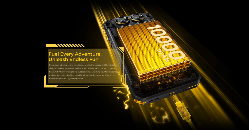 OUKITEL WP60 5G NFC Smartphone 10000mAh 48GB(16+32) +512GB, MTK 7025 Android 15 Rugged Phone, 108MP Camera, 120Hz