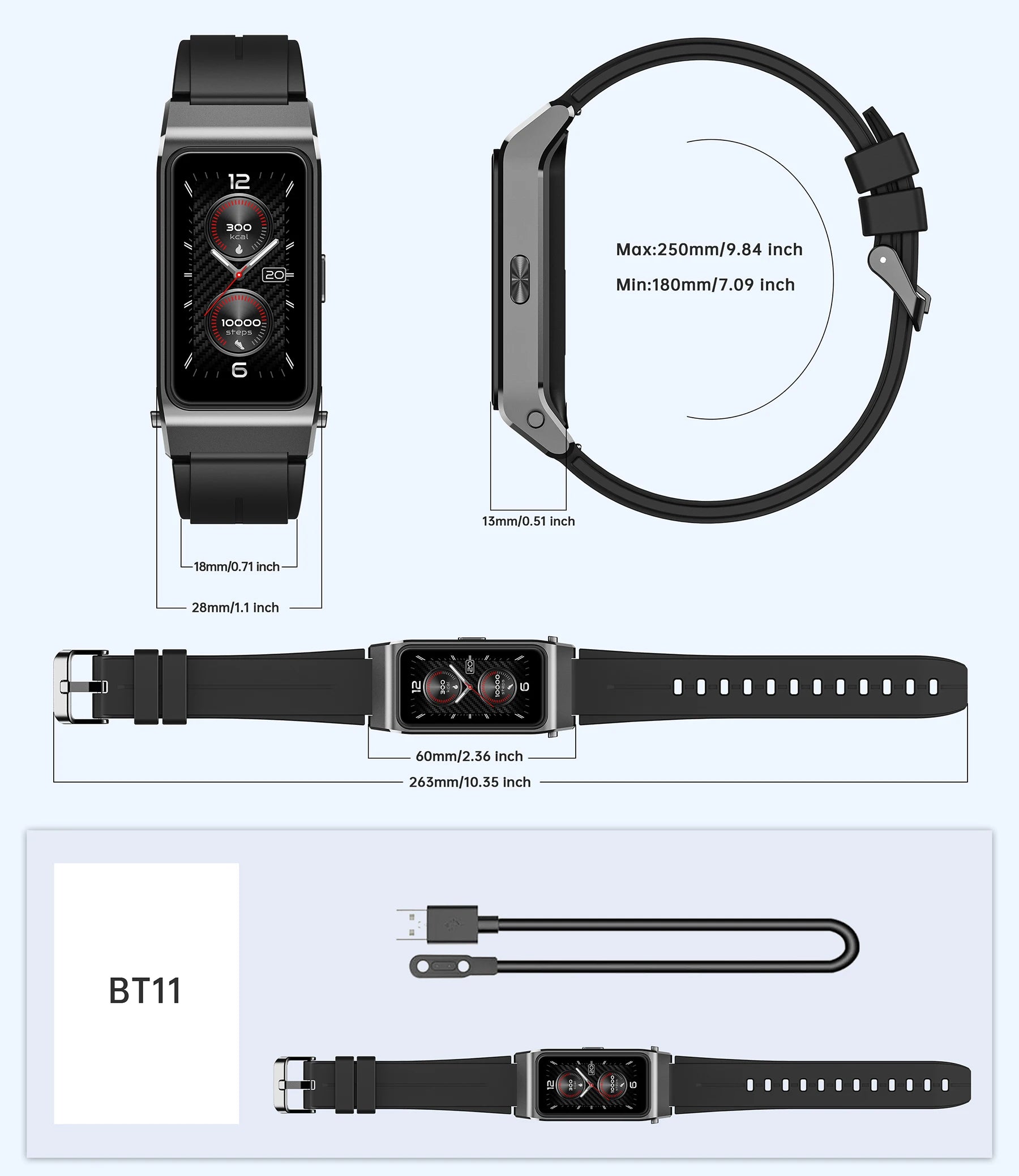 OUKITEL BT11 Smartwatch Bluetooth Headset 2-in-1, 24h Health Monitoring, 1.47" AMOLED Display, Waterproof Sports Fitness Watch