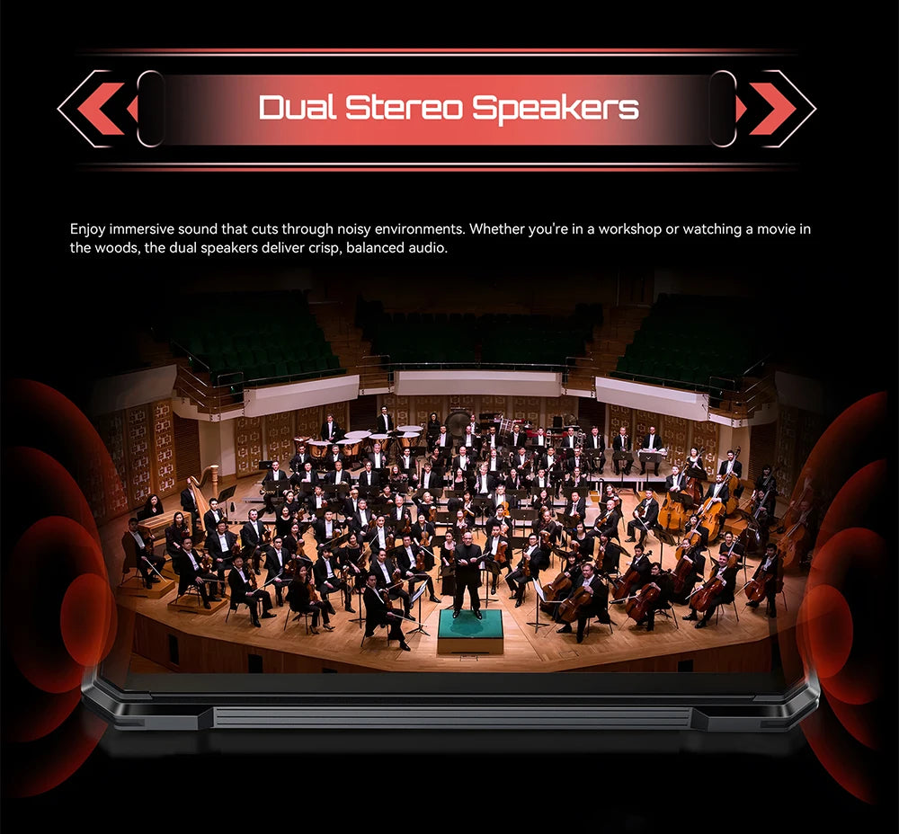 Tablet Android 15 Cubot TAB KingKong S, 15300 mAh Battery, 16GB(6+10), 256GB, 10.1-Inch 90Hz Display, Camping Light, 48MP Camera