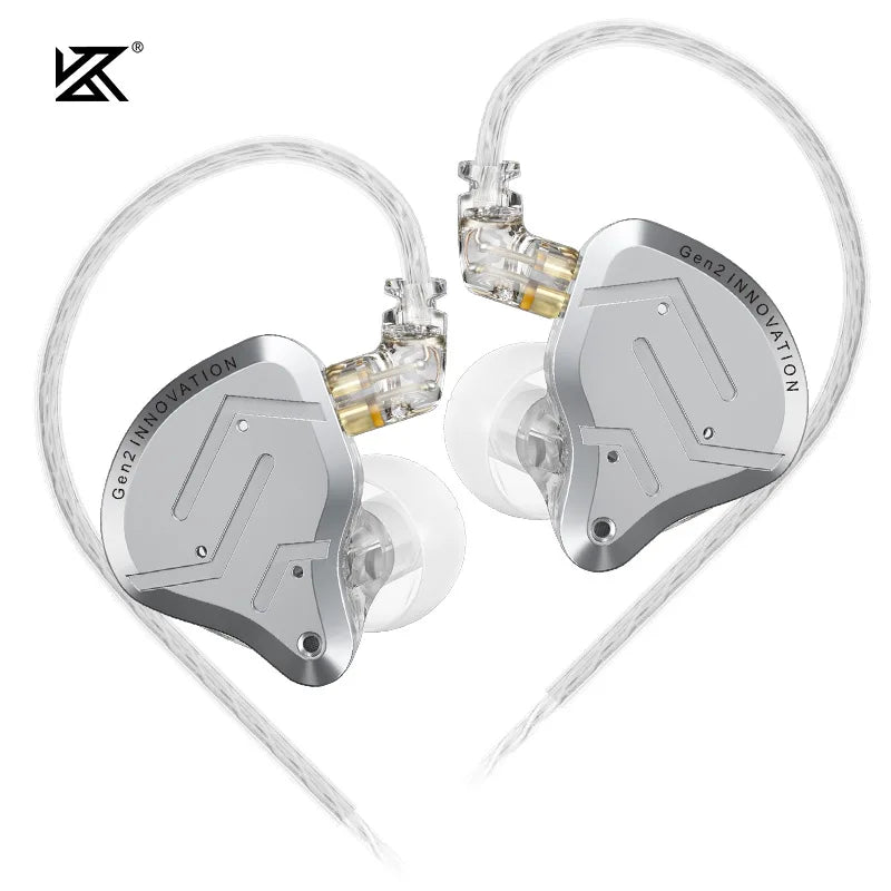 KZ ZSN Pro 2 Hybrid Drive 1BA+1DD In Ear Metal Earphones HIFI Bass Headset Monitor Earbuds Sport Noise Cancelling Headphone