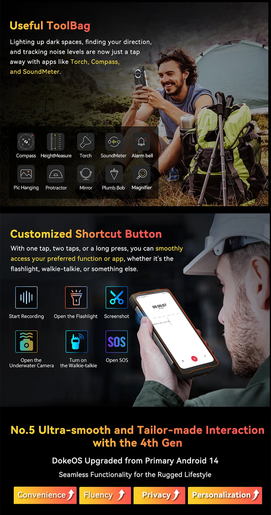 【World premiere】Blackview BV8200  Rugged phone 6.5" 2.4K 120Hz Display Helio G100 12GB 256GB NFC Flashlight Android 14 CellPhone