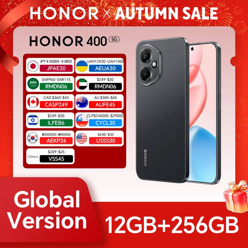 HONOR 400 5G 12GB+256GB Global Version Smartphone 6.55'' AMOLED