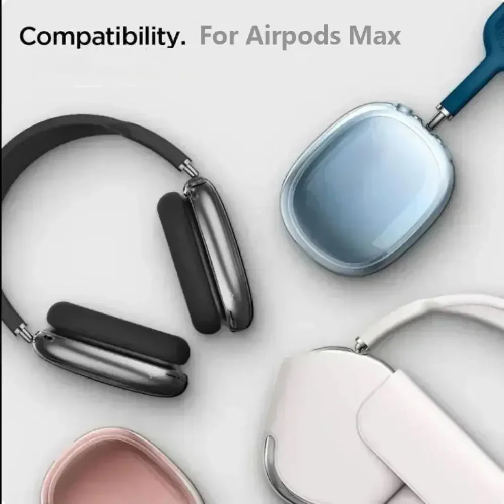 3 in 1 Soft Silicone Skin Protector Headphones Case For Airpods Max Cases Anti Scratch Shockproof Earphone Cover Accessories
