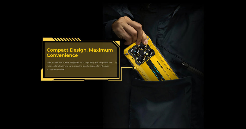 OUKITEL WP60 5G NFC Smartphone 10000mAh 48GB(16+32) +512GB, MTK 7025 Android 15 Rugged Phone, 108MP Camera, 120Hz