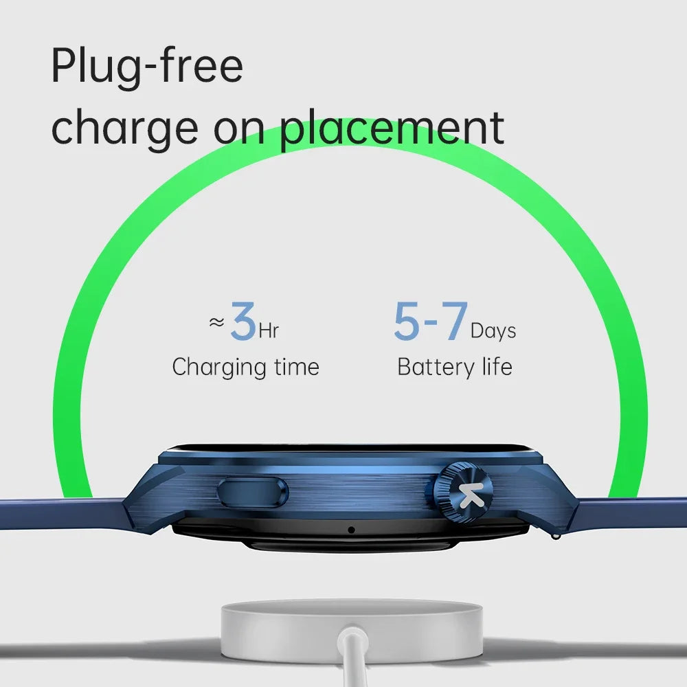 KUMI GW6 Smart Watch Men, 1.43" AMOLED Display, ChatGPT AI Assistant, Bluetooth Call, IP68 Waterproof Fitness Tracker