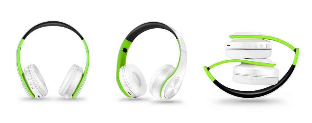 Men Gift Gold Wireless Headphones Bluetooth Earphone Stereo Headset Game with Build-in MIC with Universal for Android and iOS