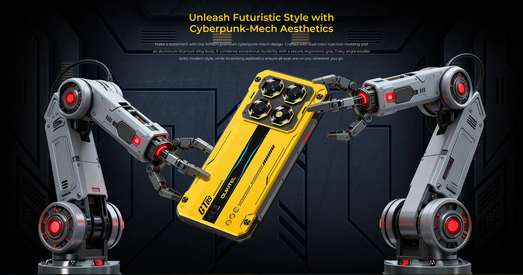 OUKITEL WP60 5G NFC Smartphone 10000mAh 48GB(16+32) +512GB, MTK 7025 Android 15 Rugged Phone, 108MP Camera, 120Hz