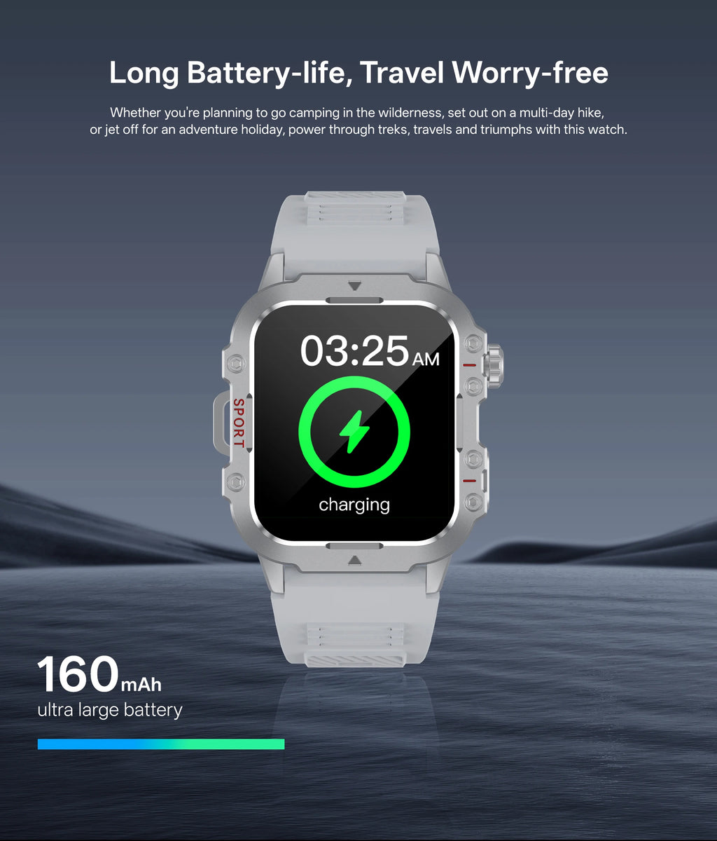 2025 New for Xiaomi Military Smart Watch Men IP67 3ATM Outdoor Sports Fitness Tracker Health Monitor 1.44Inch BT Call Smartwatch