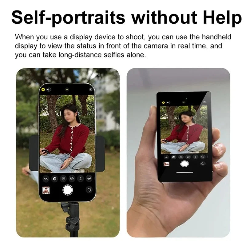 Smartphone Wireless Magnetic Monitor Screen For Smartphone Vlog Live Stream Video Recording Screen Phone Rear Camera Selfie