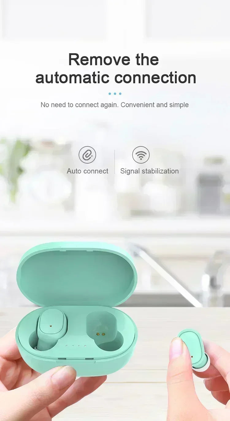 TWS Bluetooth Earphones Wireless Bluetooth Headset Noise Cancelling Headsets With Microphone A6S Headphones for SmartPhone