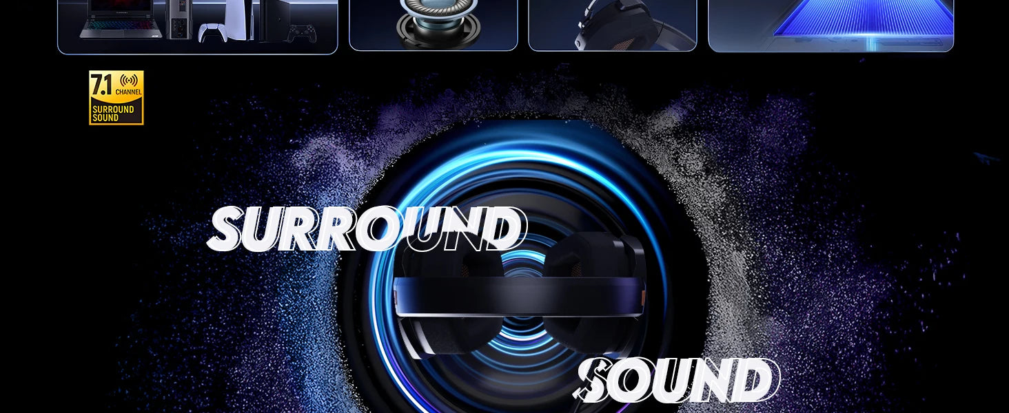 NUBWO G06 Dual Wireless Gaming Headphones 2.4GHz Bluetooth 5.3 Headsets Gamer with Microphone for PS5, PS4, PC, Mobile, Switch