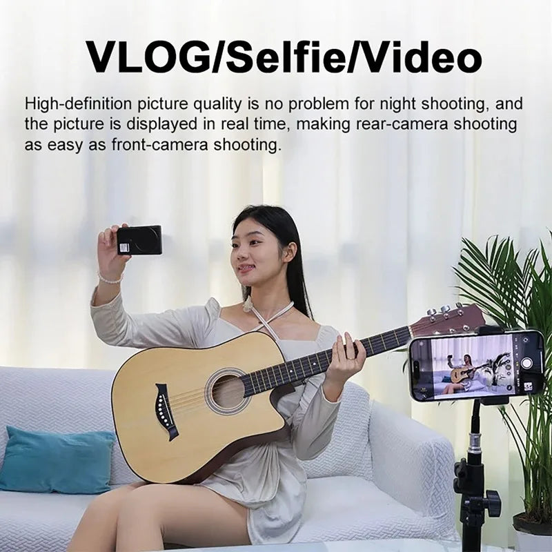 Smartphone Wireless Magnetic Monitor Screen For Smartphone Vlog Live Stream Video Recording Screen Phone Rear Camera Selfie