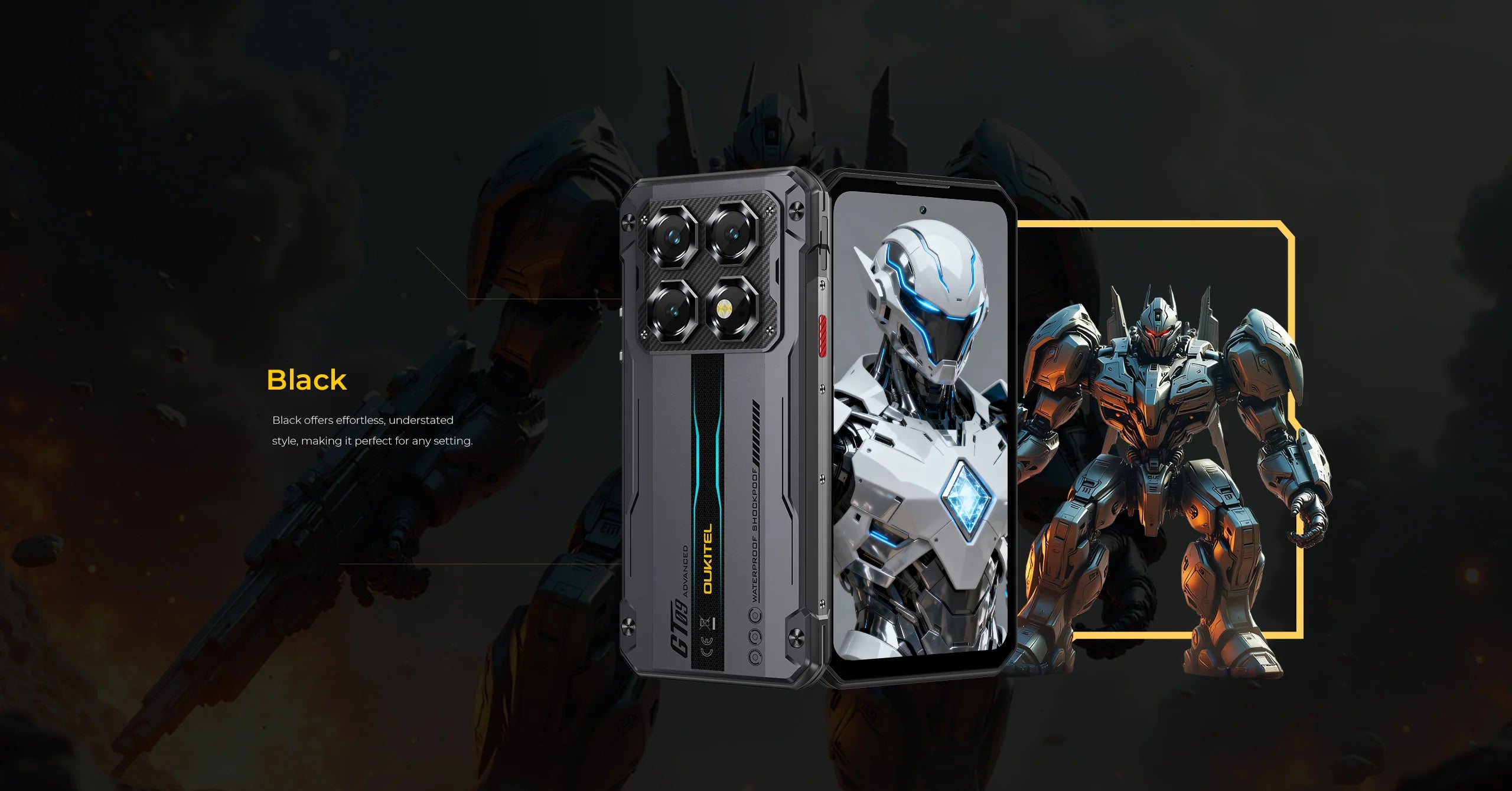 OUKITEL WP60 5G NFC Smartphone 10000mAh 48GB(16+32) +512GB, MTK 7025 Android 15 Rugged Phone, 108MP Camera, 120Hz