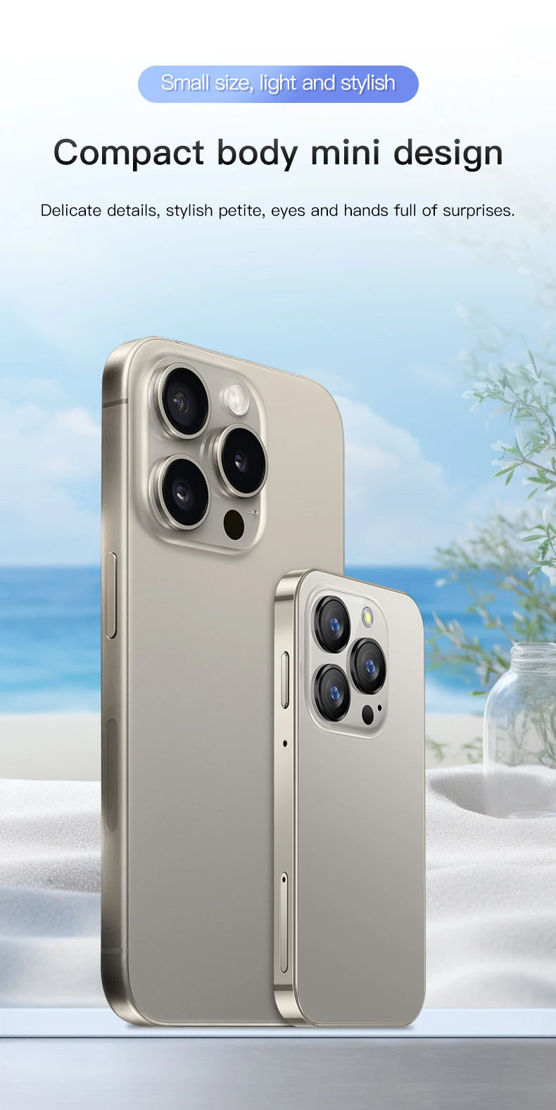 SERVO 16SE Mini Smartphone 16GB ROM Android 9.0 Wifi Dual SIM Standby Play Store 3G WCDMA 3.0"Little Smart Cellphone New Version