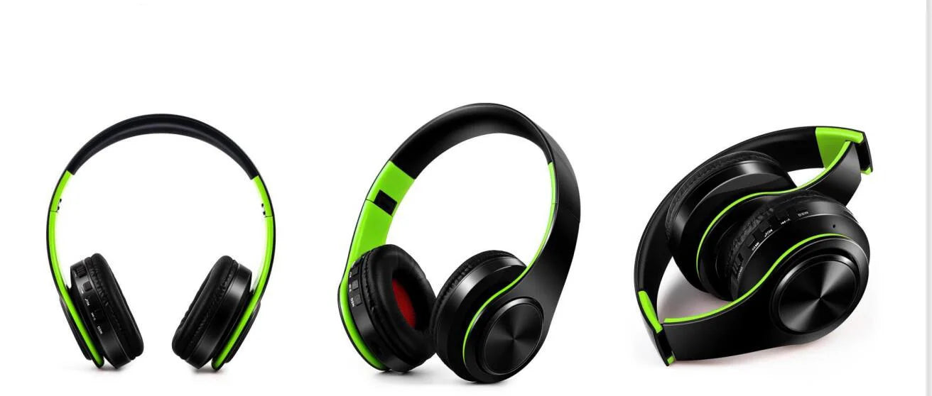 Men Gift Gold Wireless Headphones Bluetooth Earphone Stereo Headset Game with Build-in MIC with Universal for Android and iOS