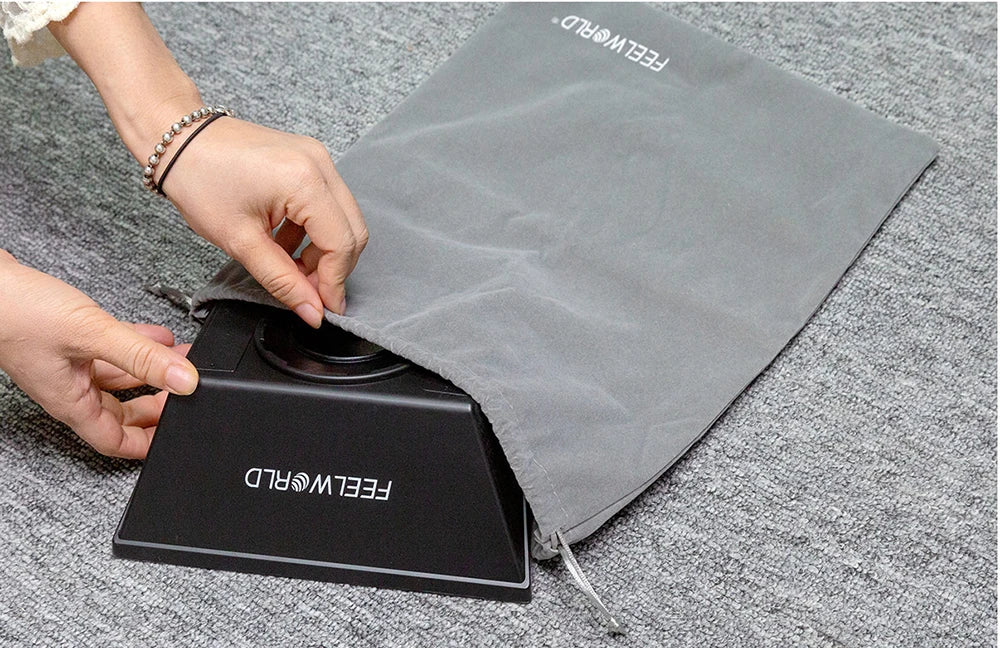 FEELWORLD Mini Teleprompter TP2A 8 inch Portable Supports Under 8"  Smartphone Tablet Prompting Smartphone DSLR Camera Bluetooth