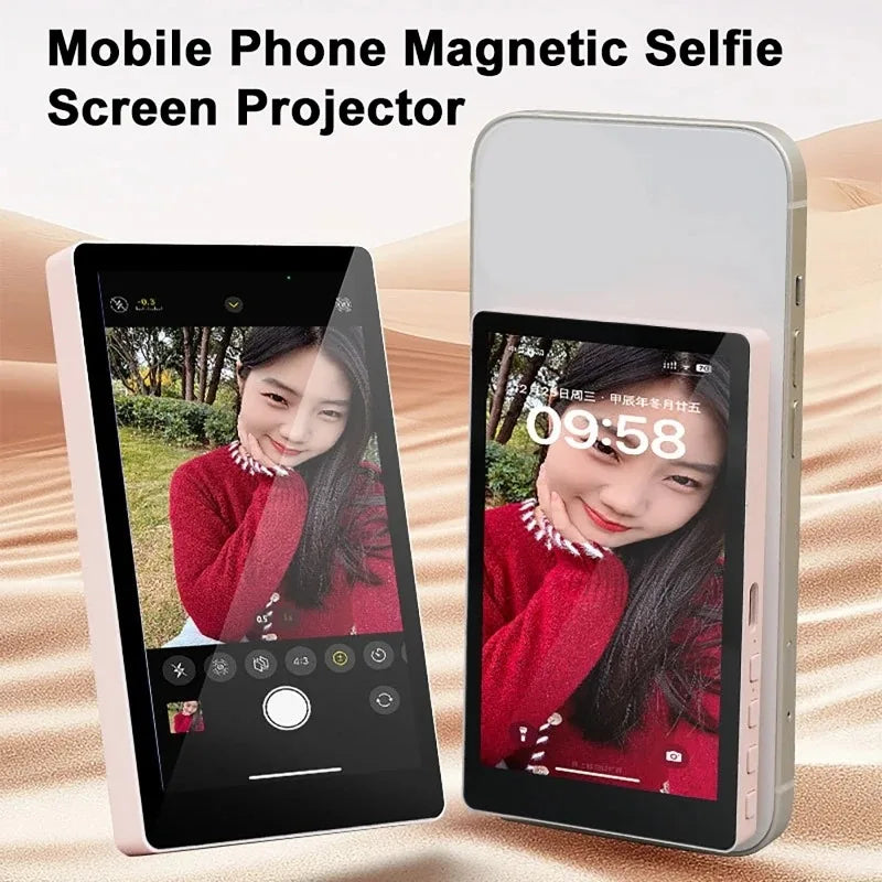 Smartphone Wireless Magnetic Monitor Screen For Smartphone Vlog Live Stream Video Recording Screen Phone Rear Camera Selfie