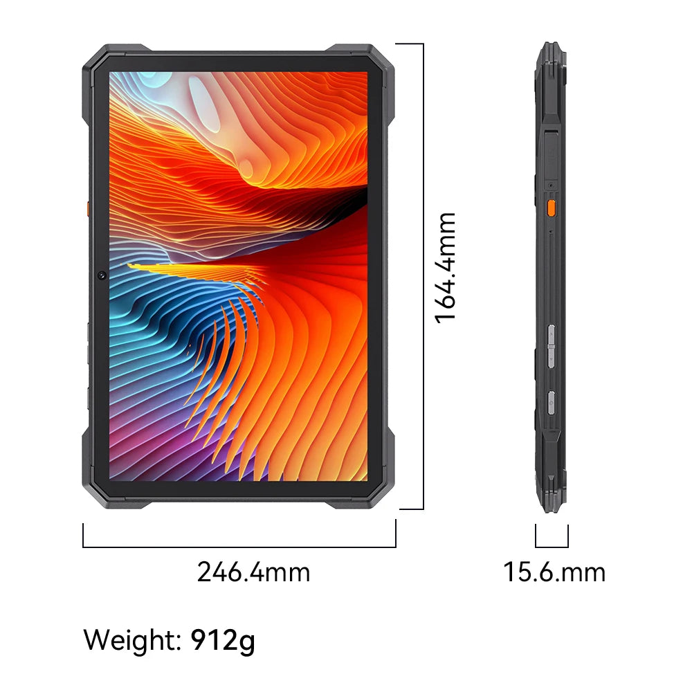 Tablet Android 15 Cubot TAB KingKong S, 15300 mAh Battery, 16GB(6+10), 256GB, 10.1-Inch 90Hz Display, Camping Light, 48MP Camera