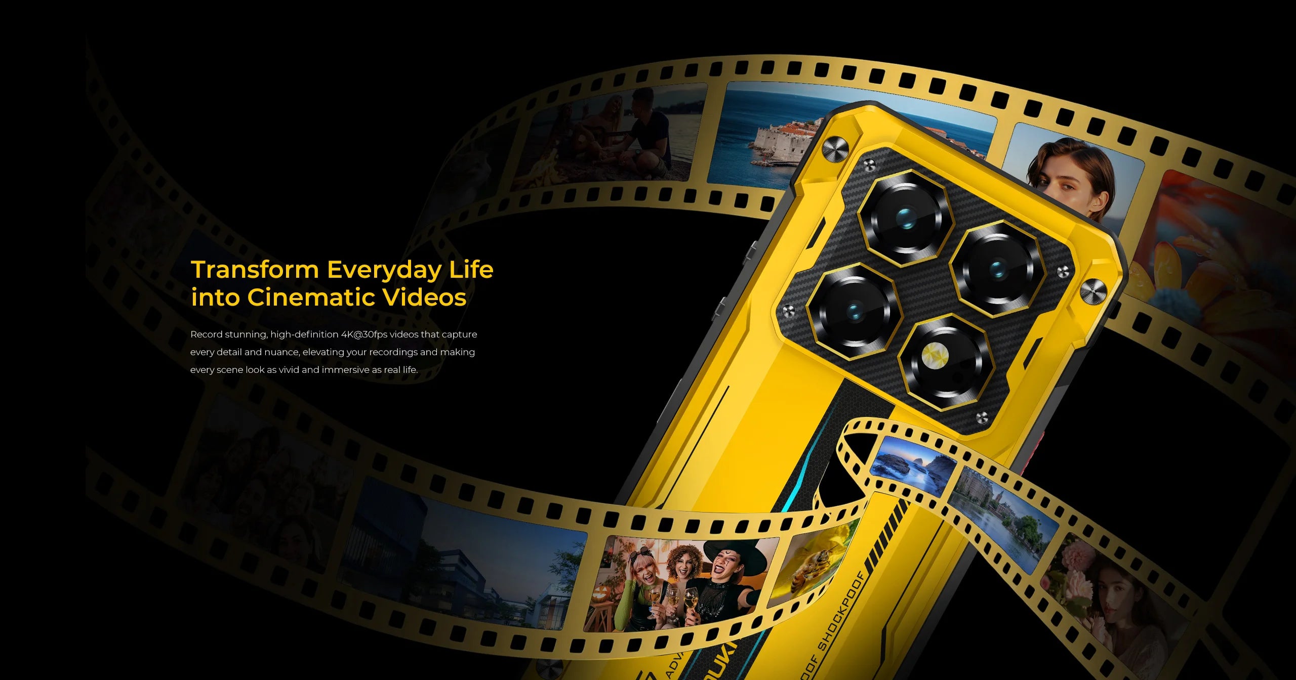 OUKITEL WP60 5G NFC Smartphone 10000mAh 48GB(16+32) +512GB, MTK 7025 Android 15 Rugged Phone, 108MP Camera, 120Hz