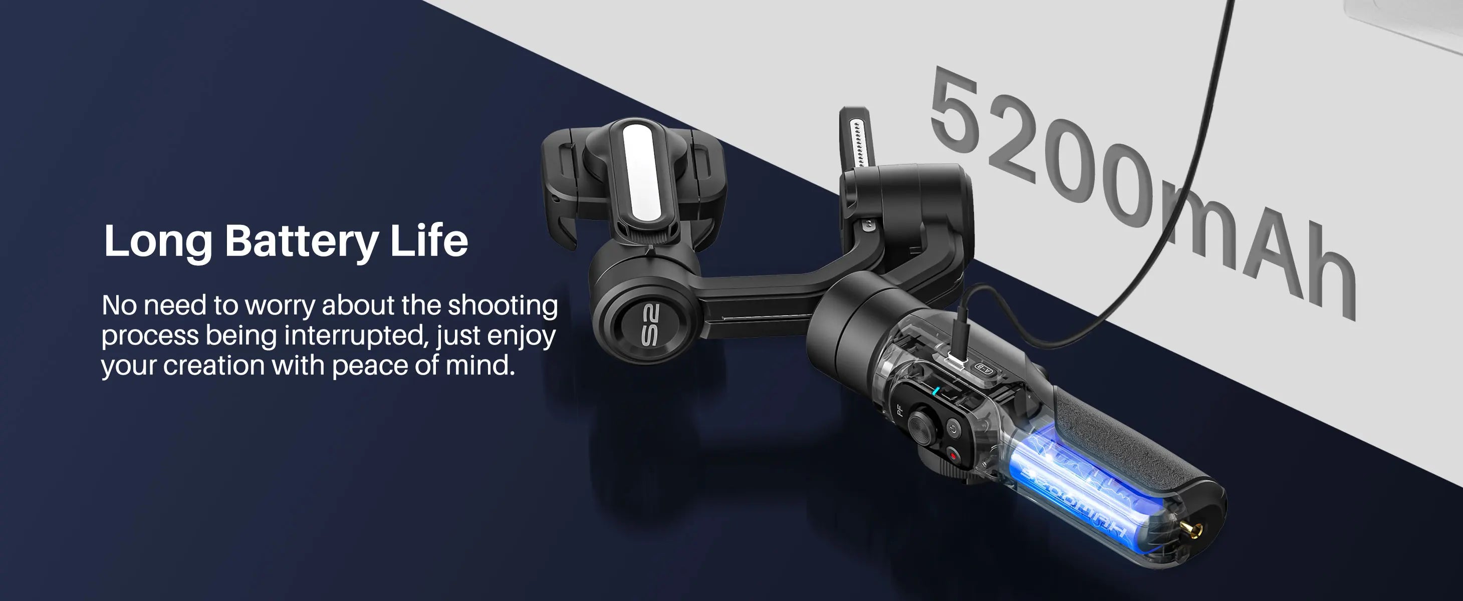 AOCHUAN Smart S2 Smartphone Gimbal Stabilizer with microphone Professional 3-axis Stabilizer For ipohne and Android Smartphone