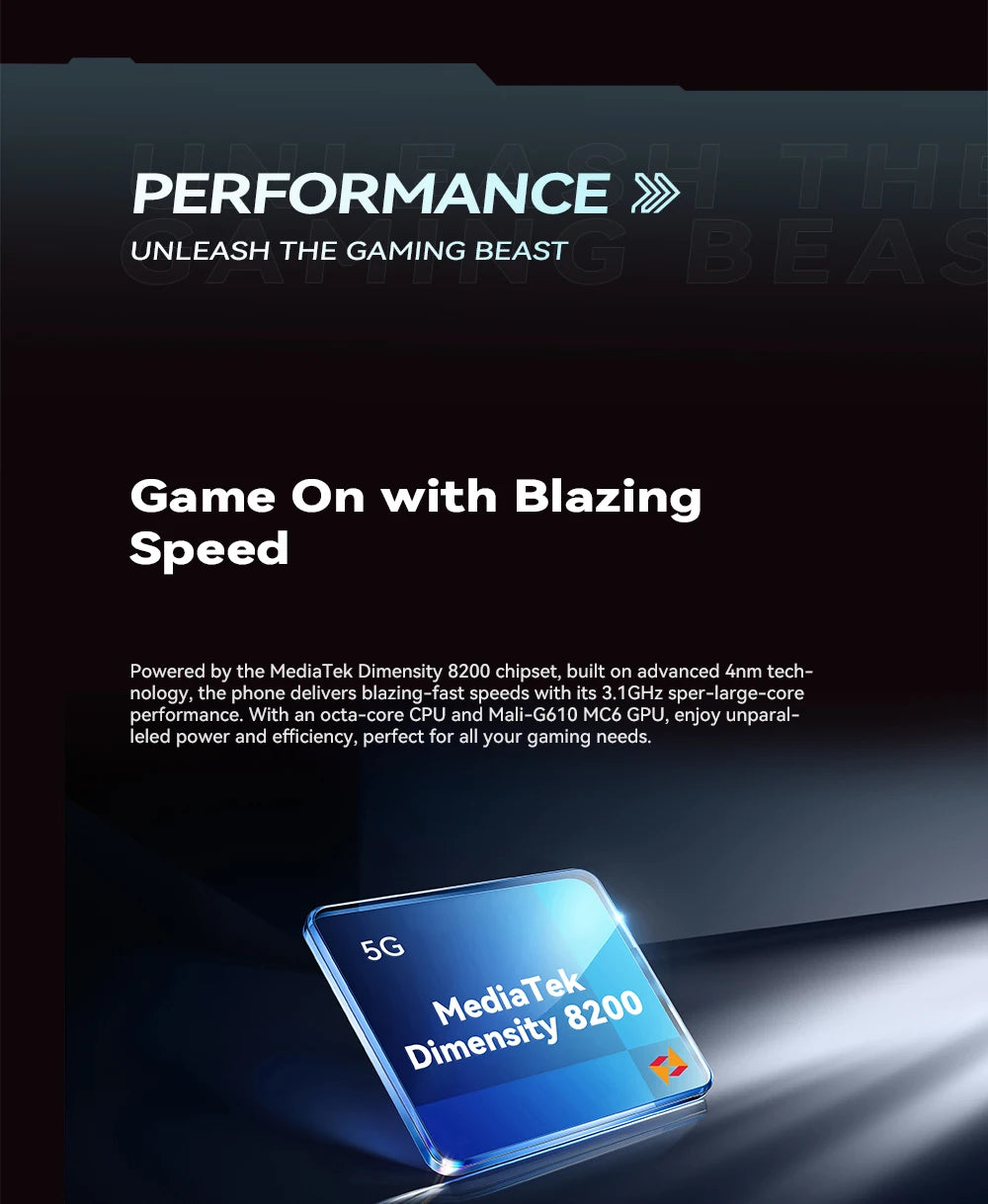 CUBOT MAX 5, 5G Smartphone Android, Dimensity 8200, 6.95" 144Hz Large Screen, 24GB RAM + 256GB ROM, Gaming Phone, Coming Soon