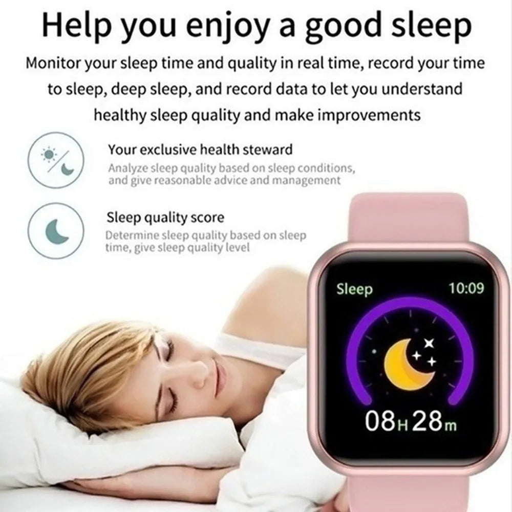 Sports Smartwatch Women Bracelet Men Smart Watch connected Music Control Player Fitness Step Sleep Monitor Y68 D20 Alarm Clock