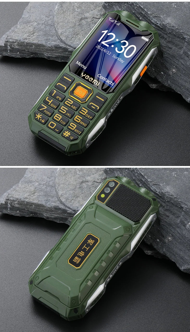 Q8 GSM 2G Rugged Mobile Phone Big Battery Double Flashlight 2.4inch HD Screen Dual Sim Large Button Cheap Cellphone For Elderly