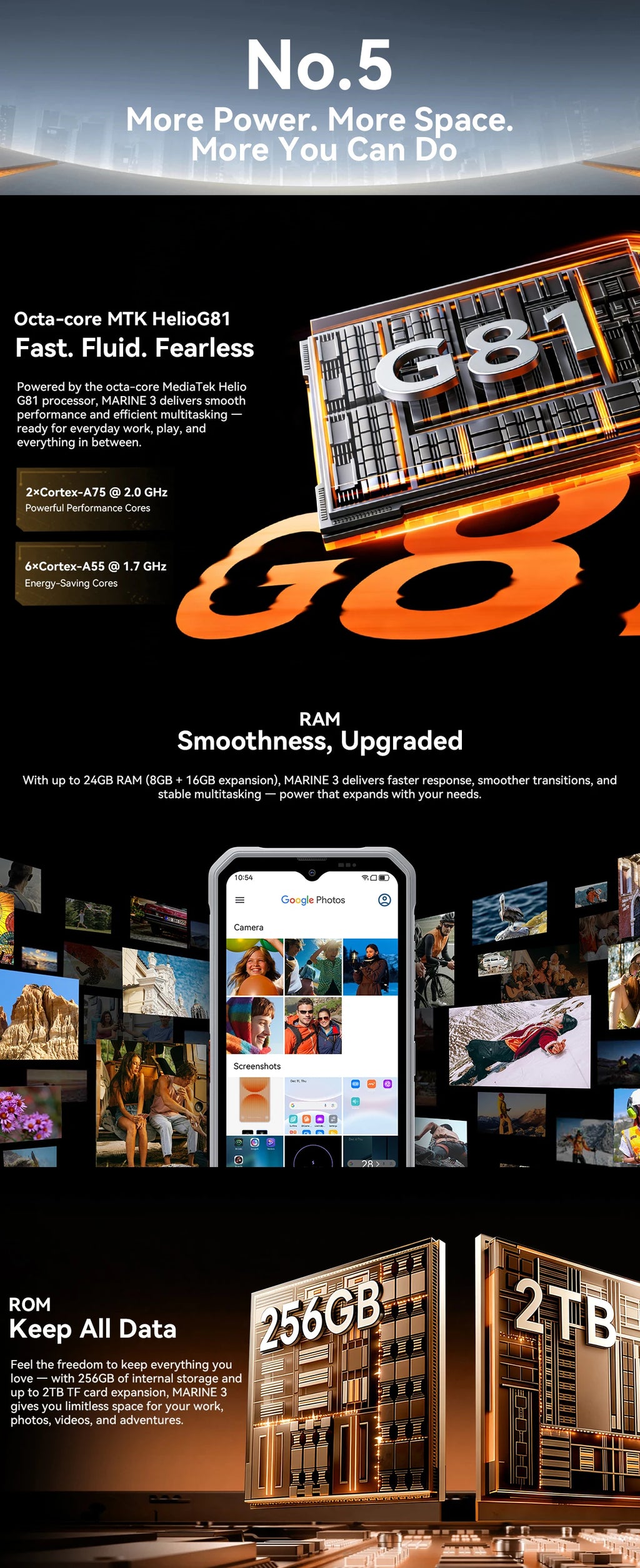 Blackview OSCAL MARINE 3 Rugged Smartphone 6.56" HD 90Hz Display Helio G81 13MP+16MP Camera 5000mAh Battery Android 16 Mobile