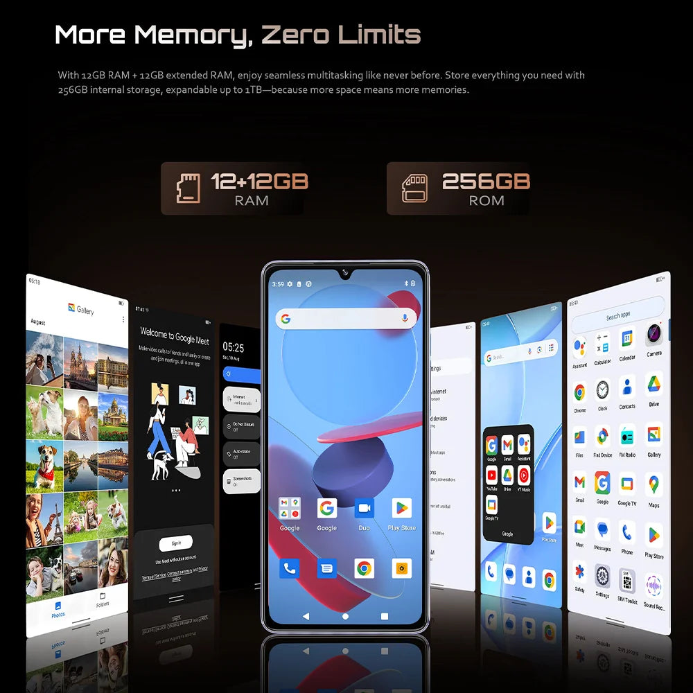 Cubot P90 4G Smartphone Helio G100 Octa-core 24GB+256GB 6.88-Inch 120Hz Display 5100mAh Battery 64MP Camera Android 15 Phone