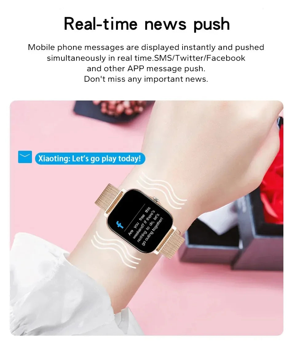 Smart watch for android phone.1.44 inch color screen full touch bluetooth call smart watch magnetic charging