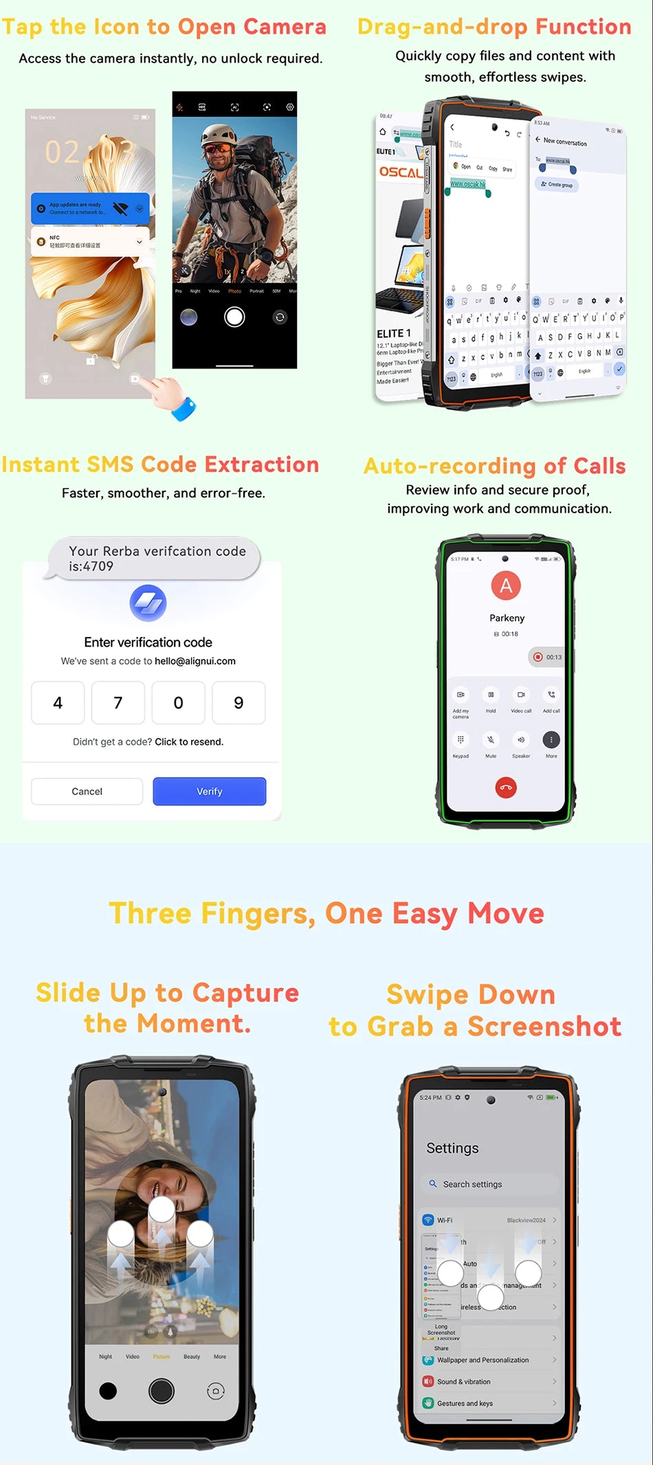 【World premiere】Blackview BV8200  Rugged phone 6.5" 2.4K 120Hz Display Helio G100 12GB 256GB NFC Flashlight Android 14 CellPhone