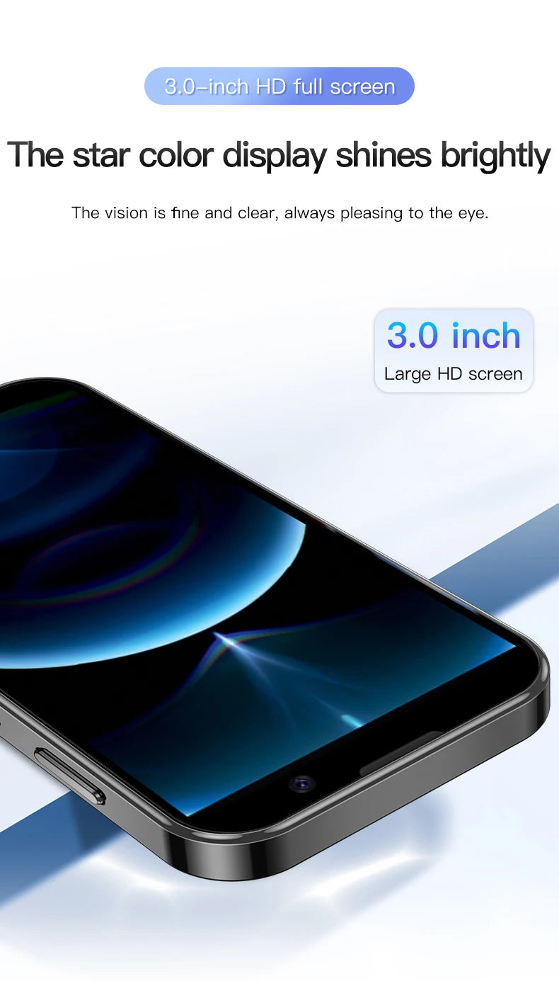 SERVO 16SE Mini Smartphone 16GB ROM Android 9.0 Wifi Dual SIM Standby Play Store 3G WCDMA 3.0"Little Smart Cellphone New Version