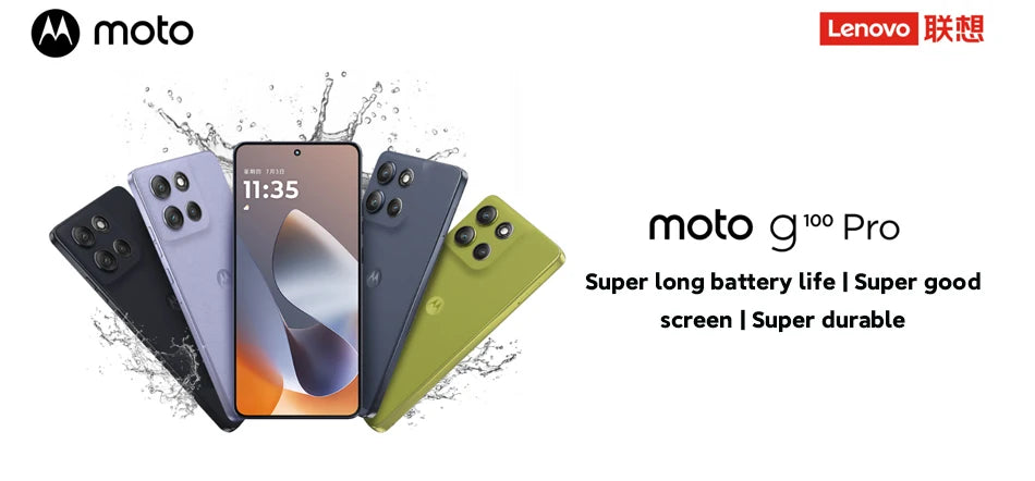 Motorola Moto G100 Pro SmartPhone Dimensity 7300 Global ROM  6.7-inch 1.5K pOLED 120Hz Display 50MP AI Camera 6720mAh Cellphone